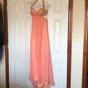 Juniors Size 3/4 Jump Apparel Peach Prom Dress